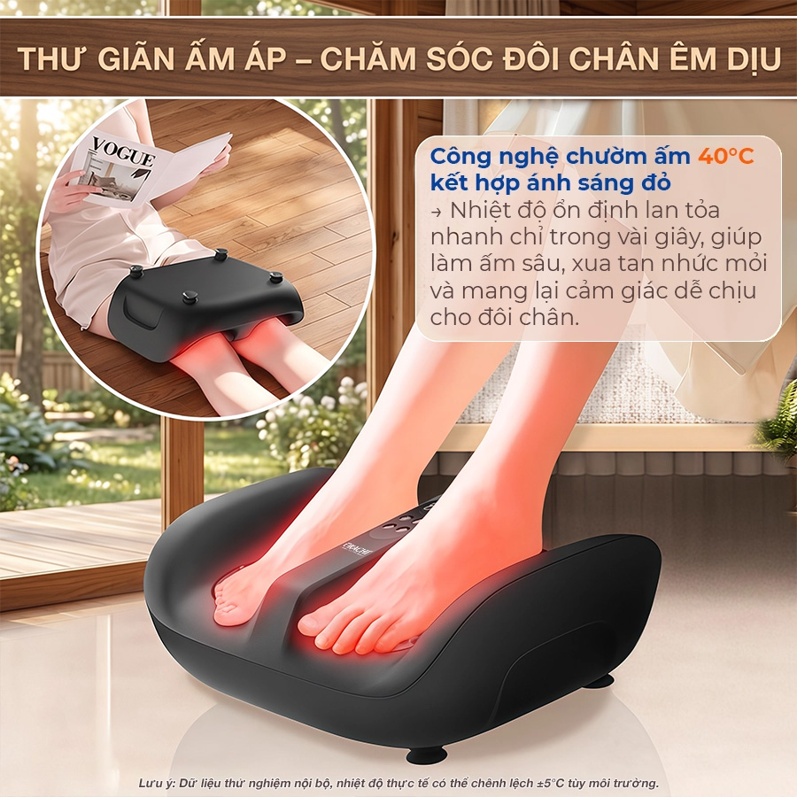 Máy massage chân và rung chân OKACHI JP-801 ( Màu đen)